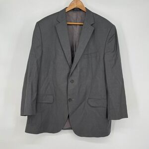 Cremieux Collection Loro Piana Super 130's Wool Gray Pinstripe Blazer 46R Career